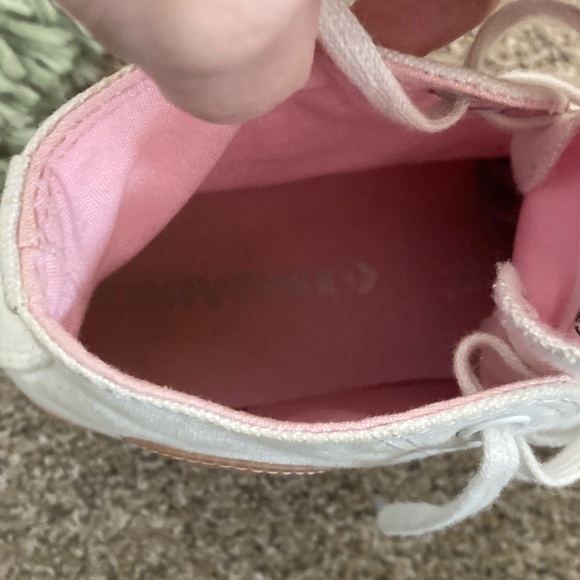 Converse Women's High-Top Sneakers in Pink and White - Picture 11 of 13